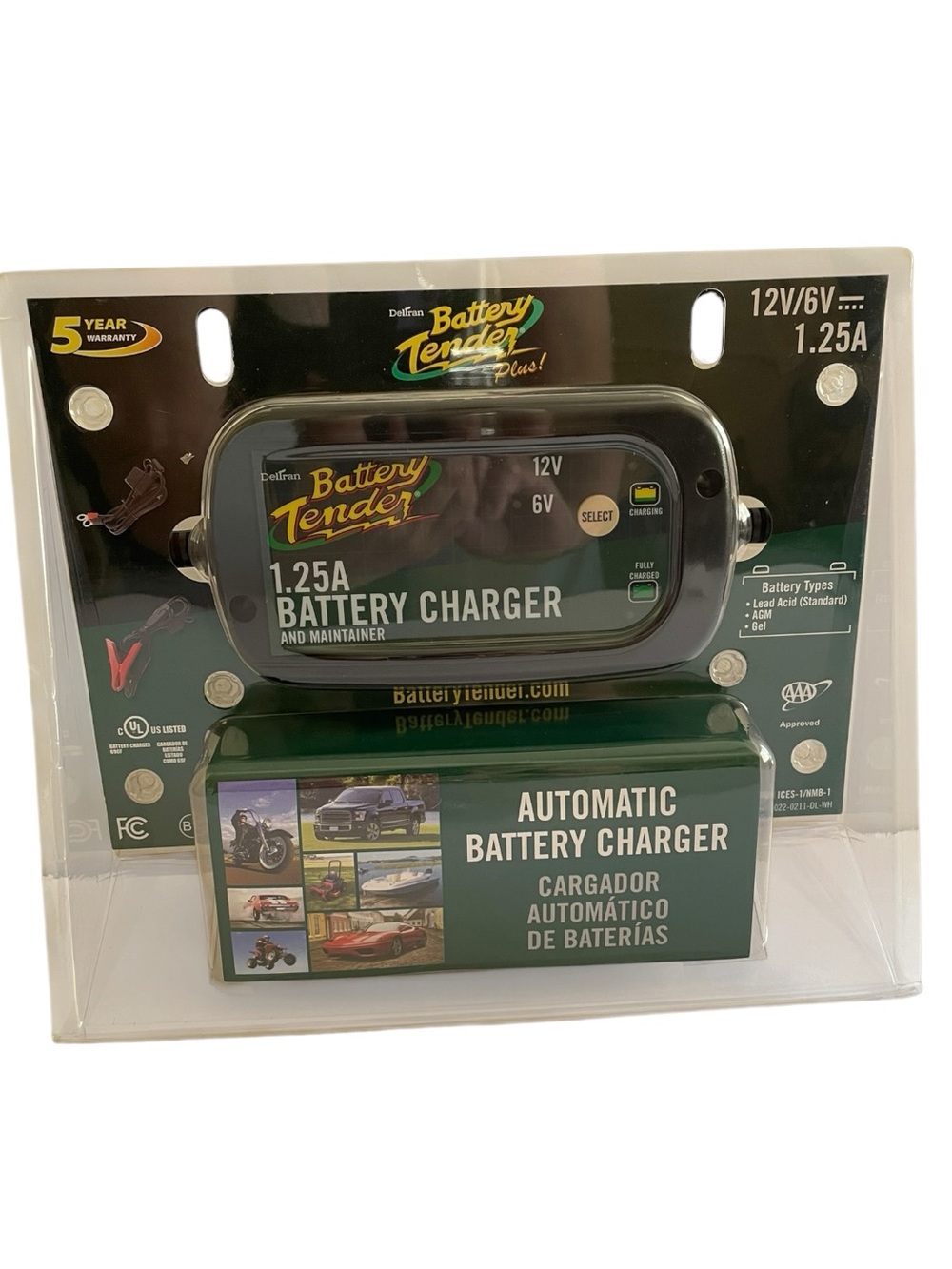 Battery Tender Plus 1.25A 12 Volt Automatic Battery Charger & Maintainer *NEW